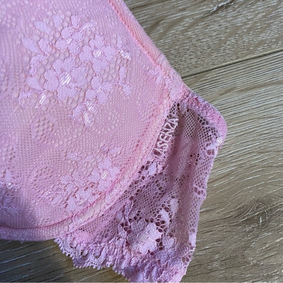 LaSenza lingerie B36 pink bra Y2K lace elegant ballet pink - Picture 4 of 6